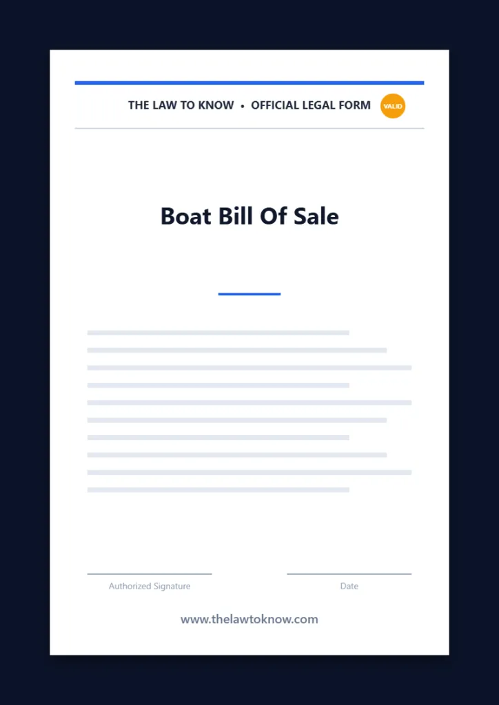 boat bill of sale 1