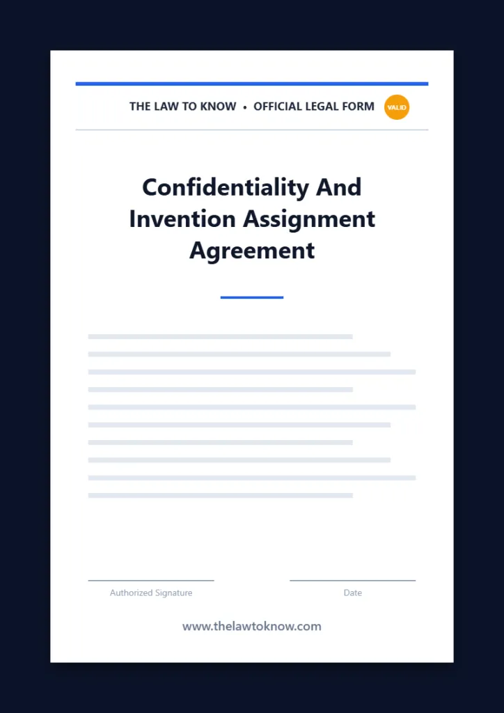 confidentiality and invention assignment agreement 1