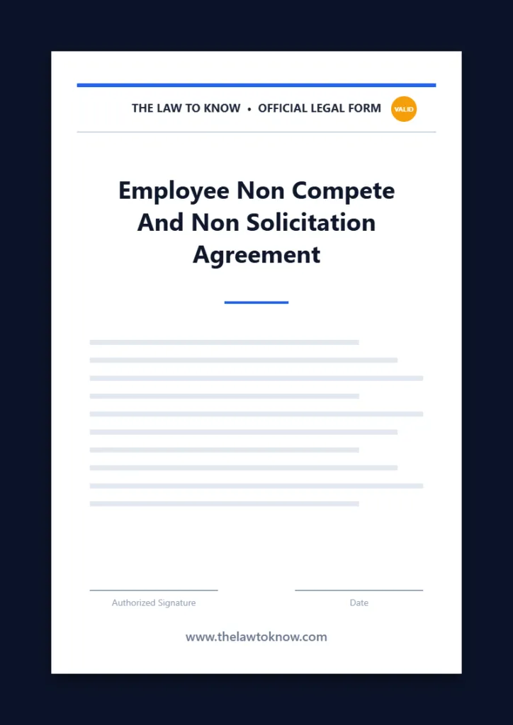 employee non compete and non solicitation agreement 3