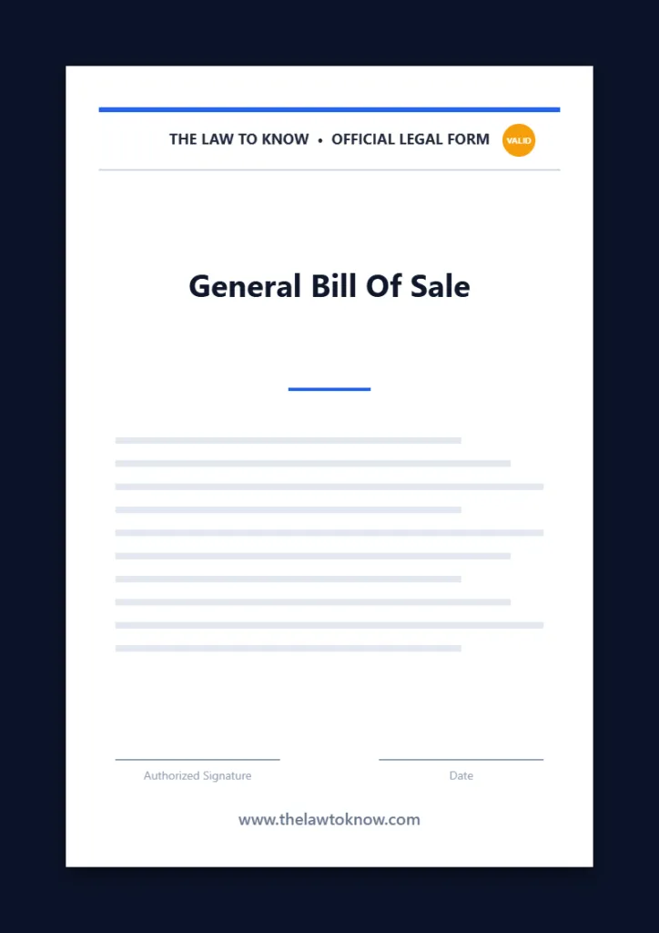 general bill of sale 3