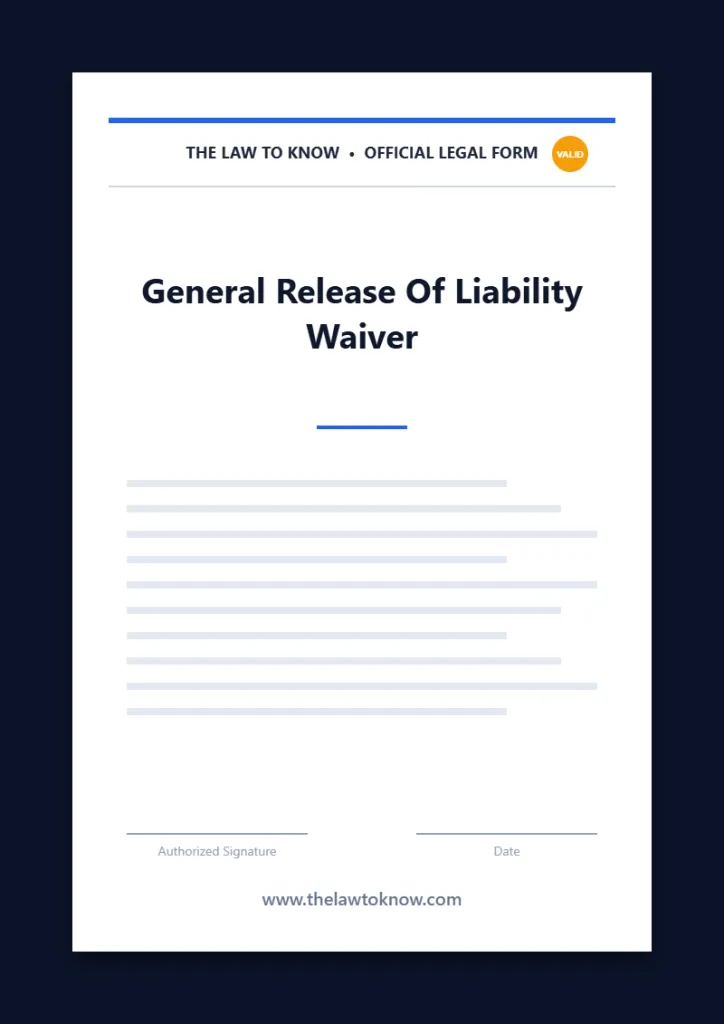 general release of liability waiver 1