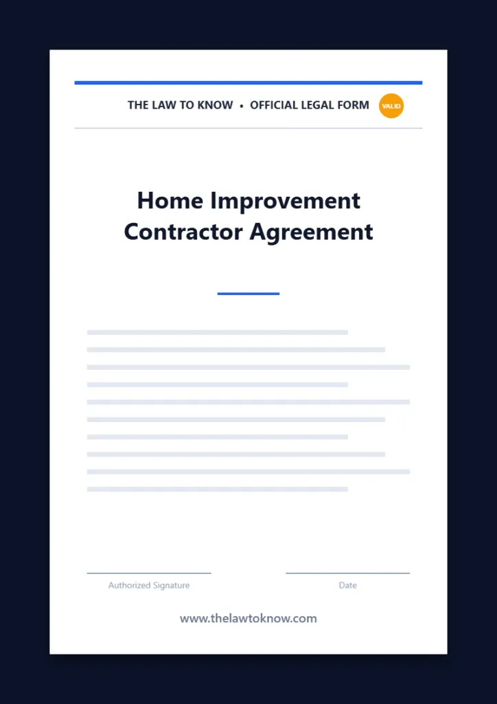 home improvement contractor agreement 3