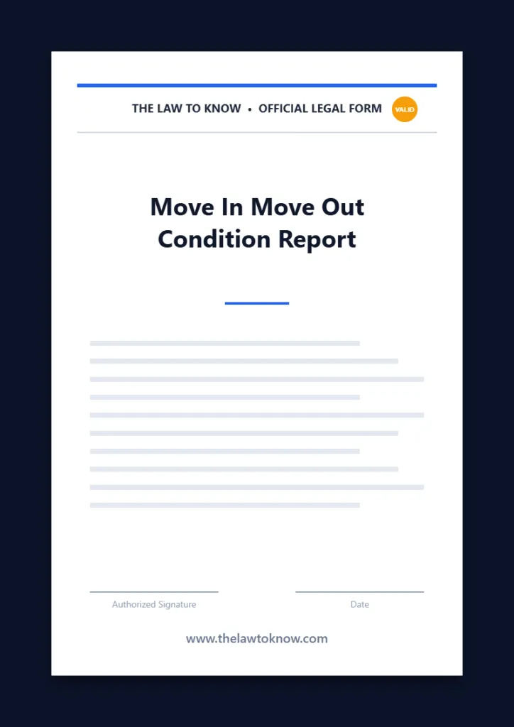 move in move out condition report 3