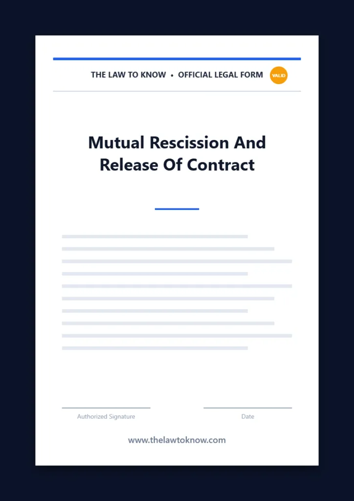 mutual rescission and release of contract 3