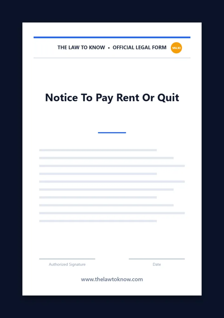 notice to pay rent or quit 3