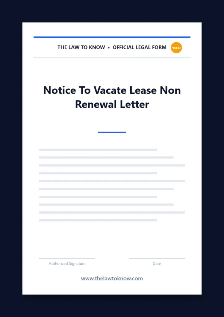 notice to vacate lease non renewal letter 3