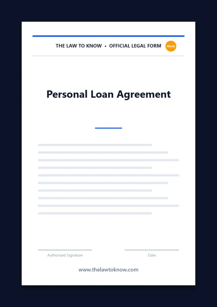 personal loan agreement 3
