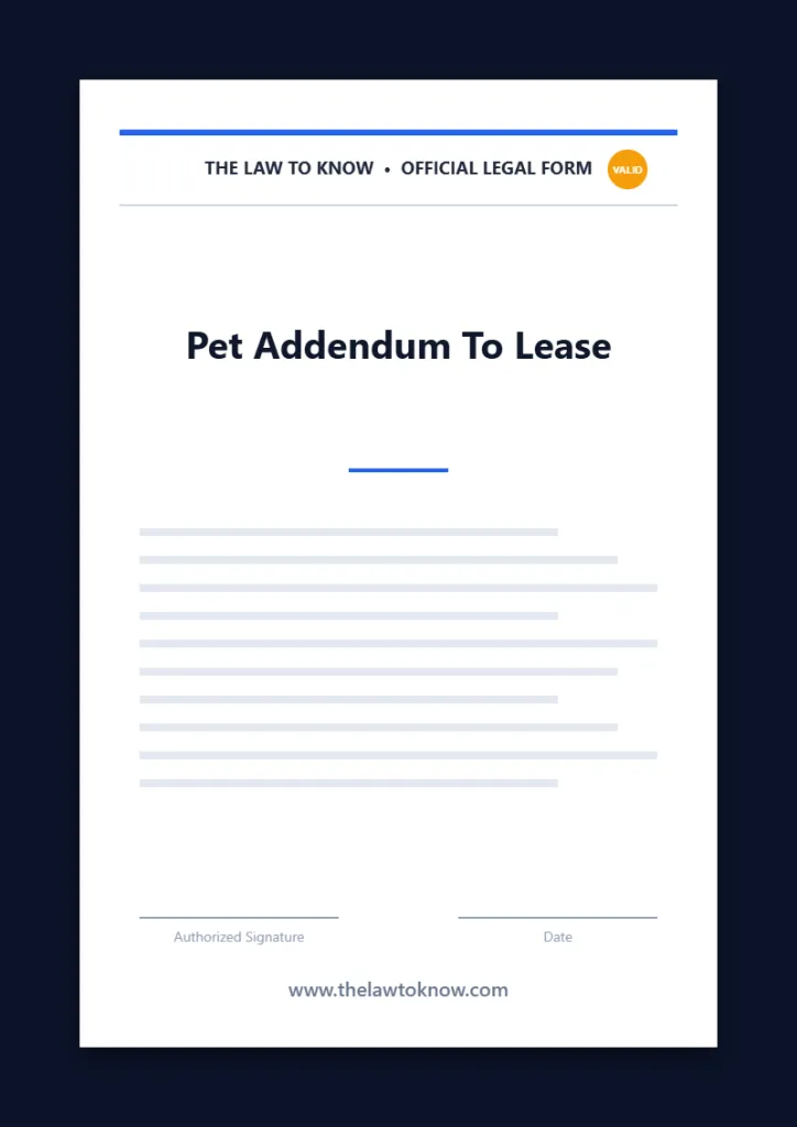 pet addendum to lease 3