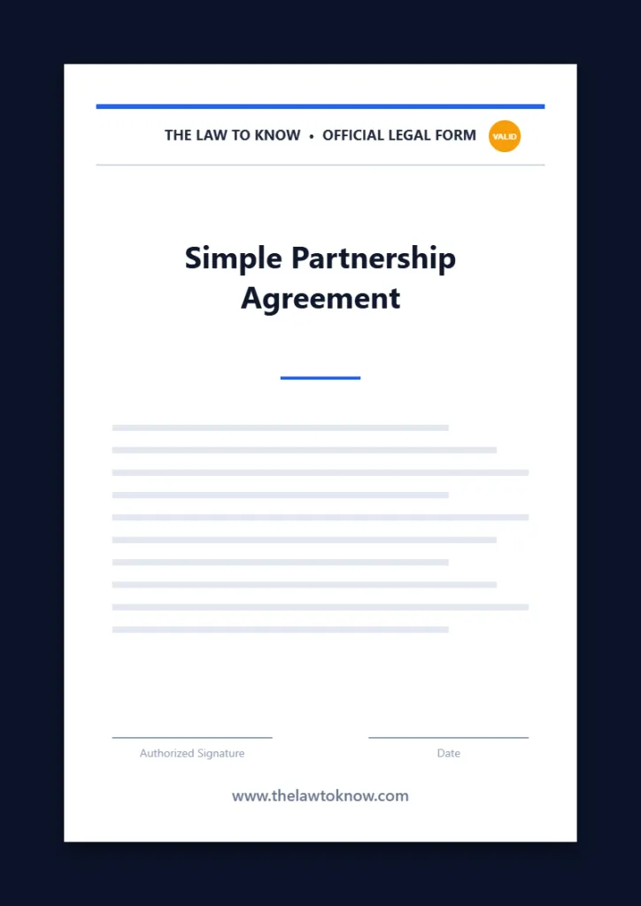 simple partnership agreement 3