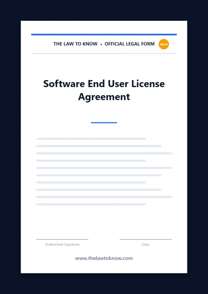 software end user license agreement 3