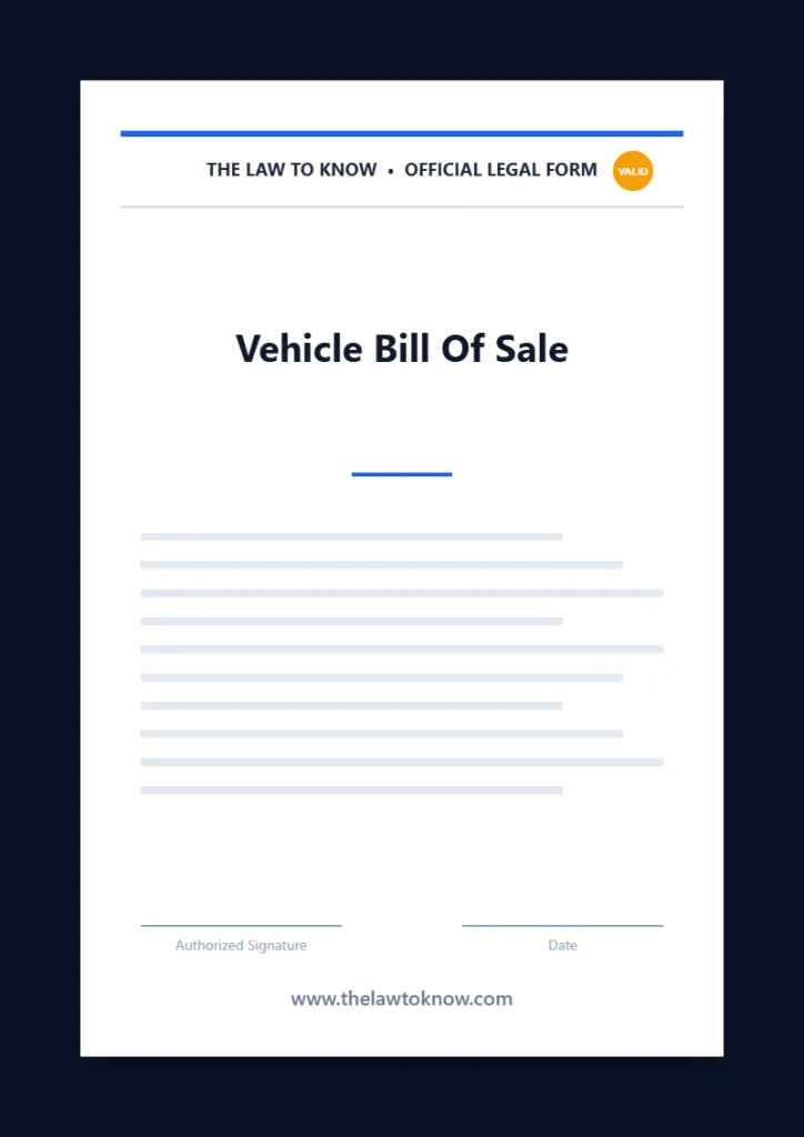vehicle bill of sale 3