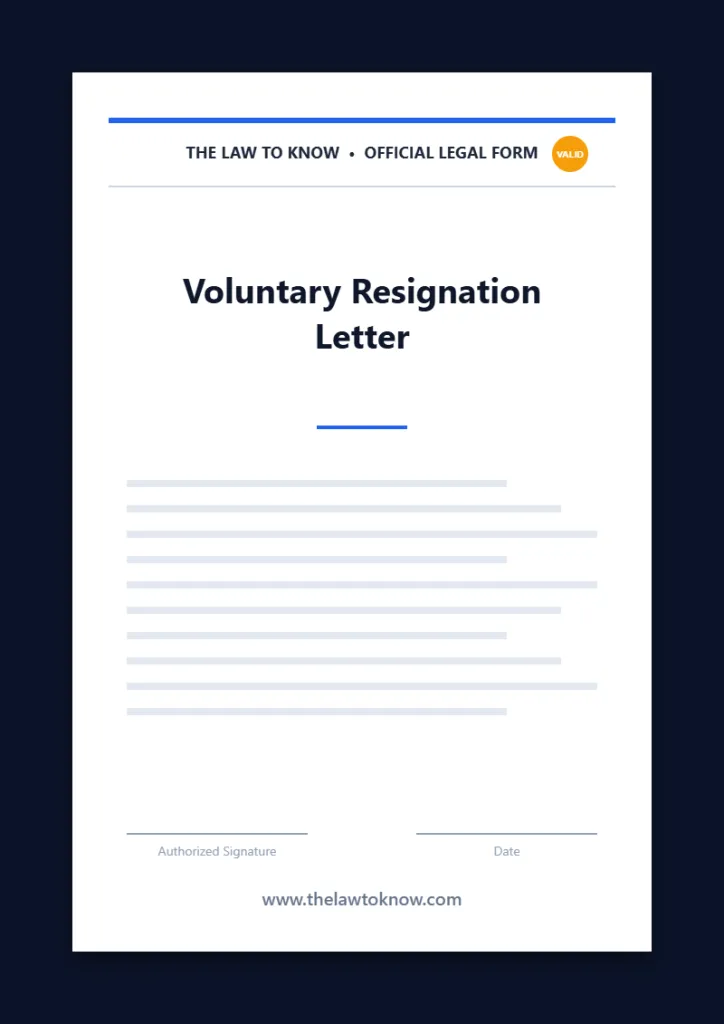 voluntary resignation letter 3