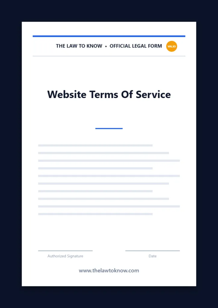 website terms of service 3